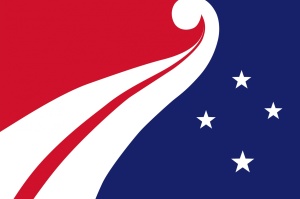 This flag is a love story: two tentacles, one coiling, one reaching for the other, wow it just symbolizes so much.